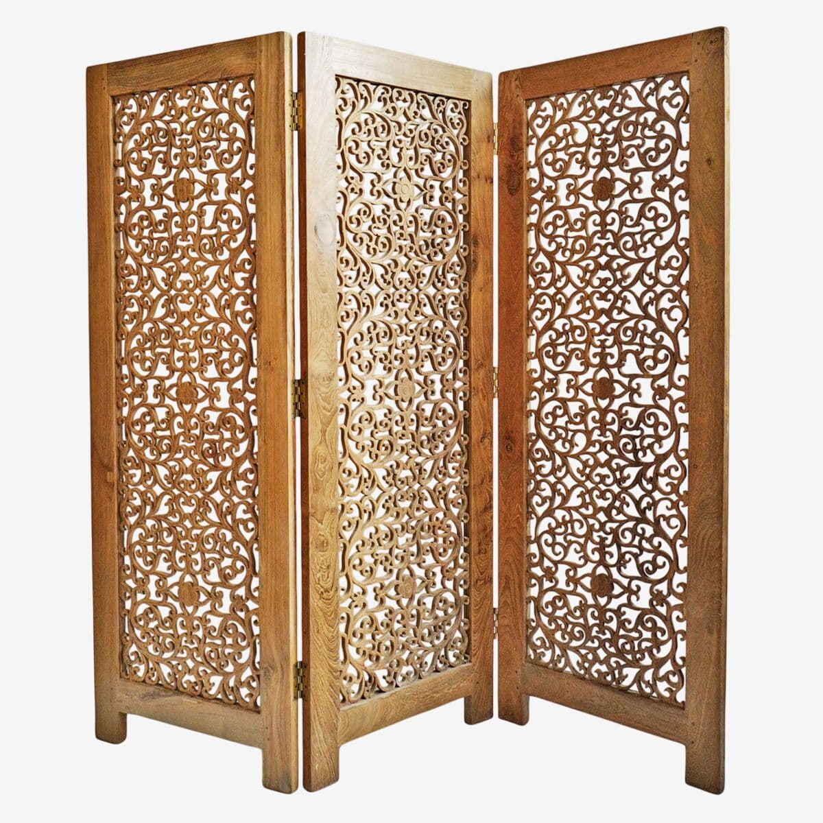 Kayla Teak Carved Screen - Image 1