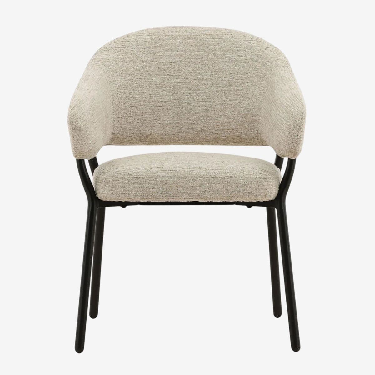 Taupe Chenille Dining Chair - Image 1