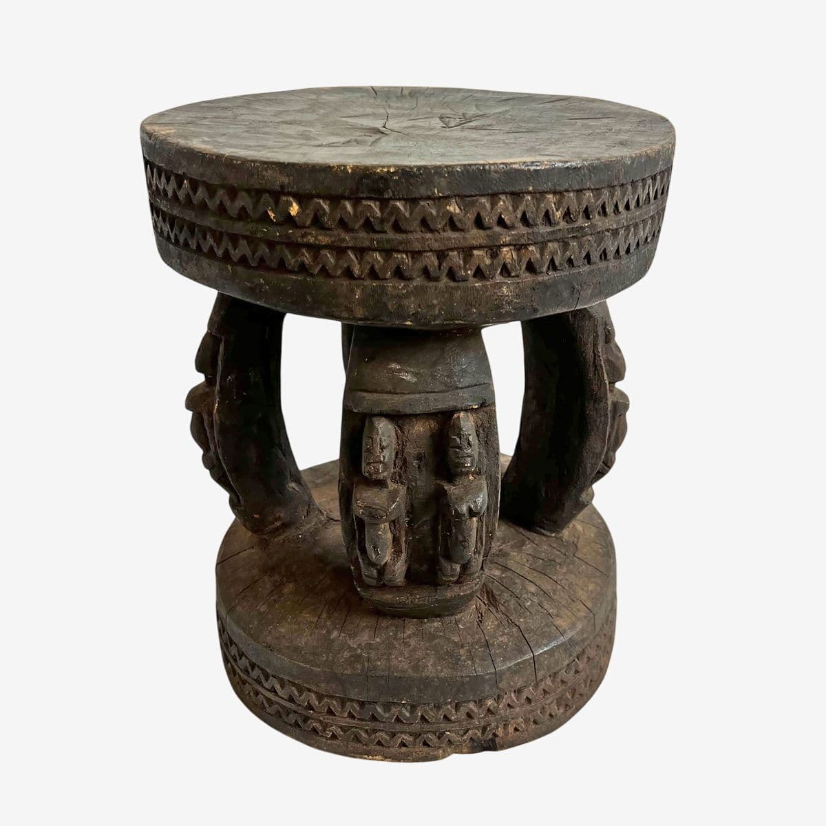 Vintage Dogon Figure Stool - Image 1
