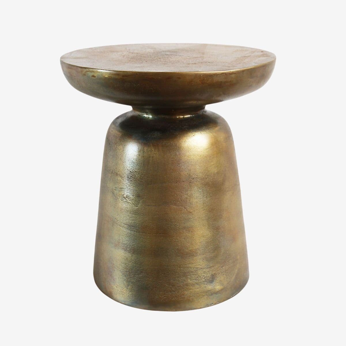 Ibiza Brass Finish Side Table - Image 1