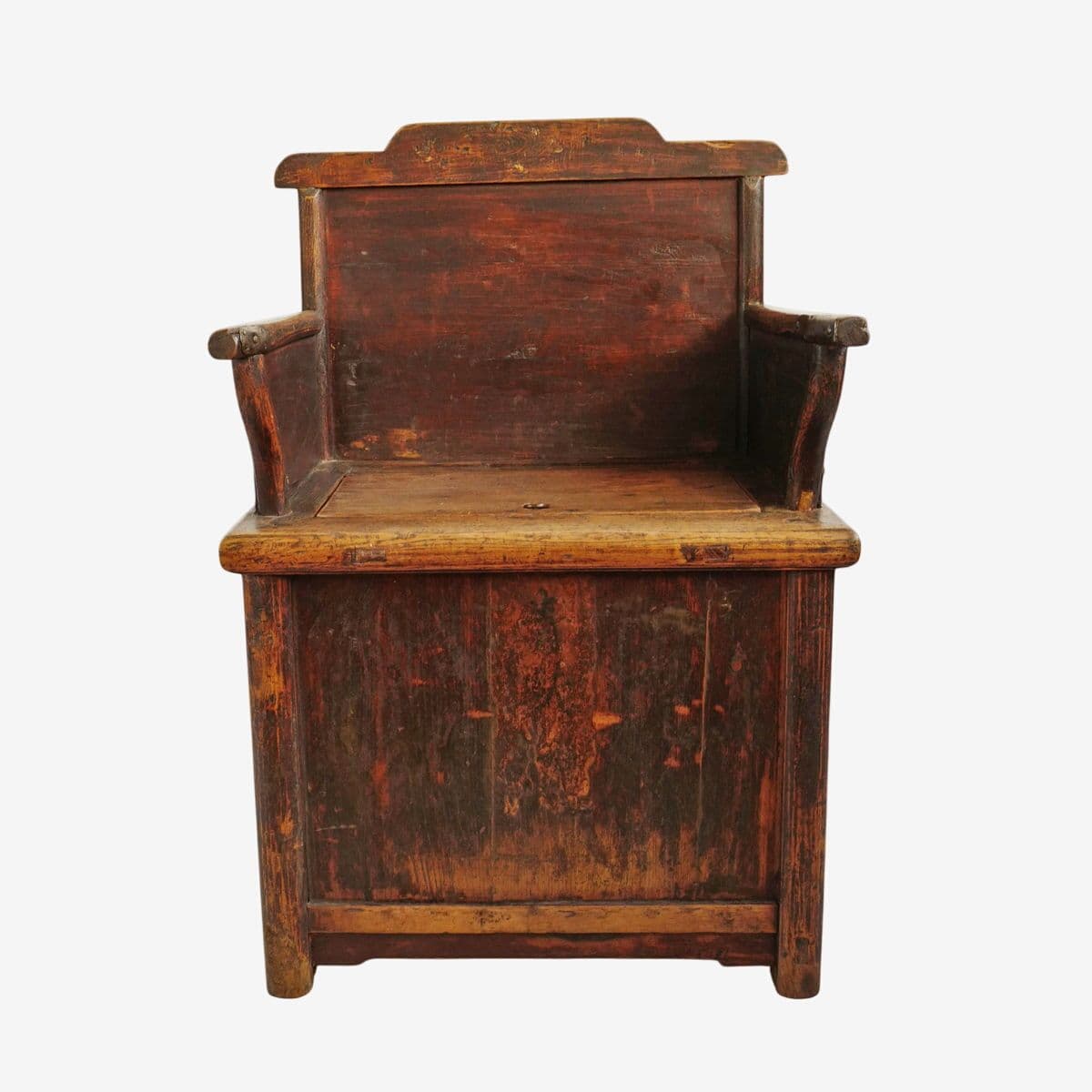 Antique Chinese Trunk Box Arm Chair - Image 1