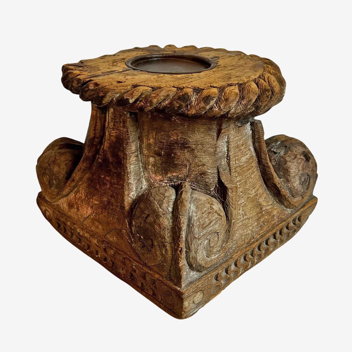 Antique Corinthian Candle Stand - Image 1