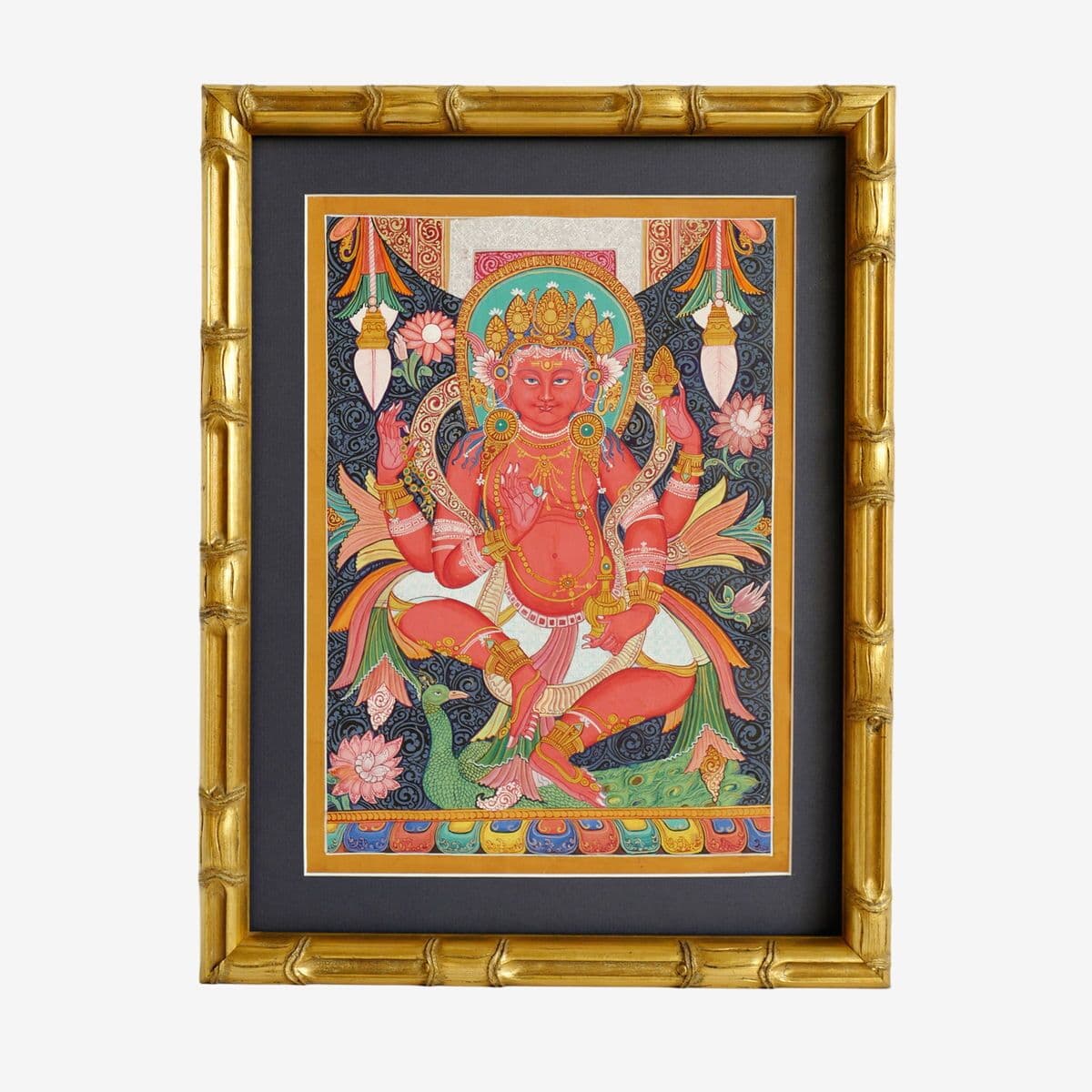 Original Karmacharya Painting of Kumar God of War - Image 1