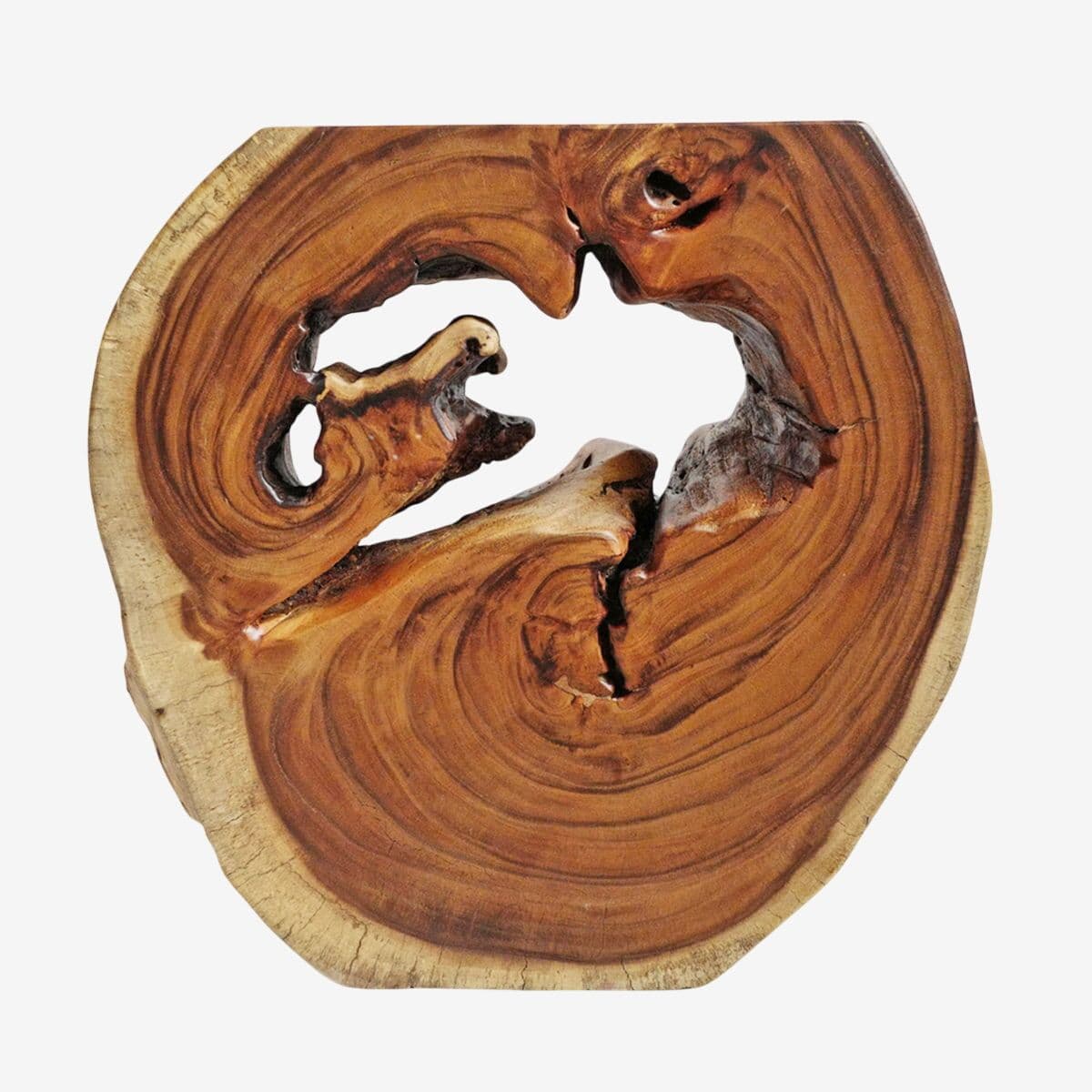 Organic Monkey Pod Hole Side Table - Image 1