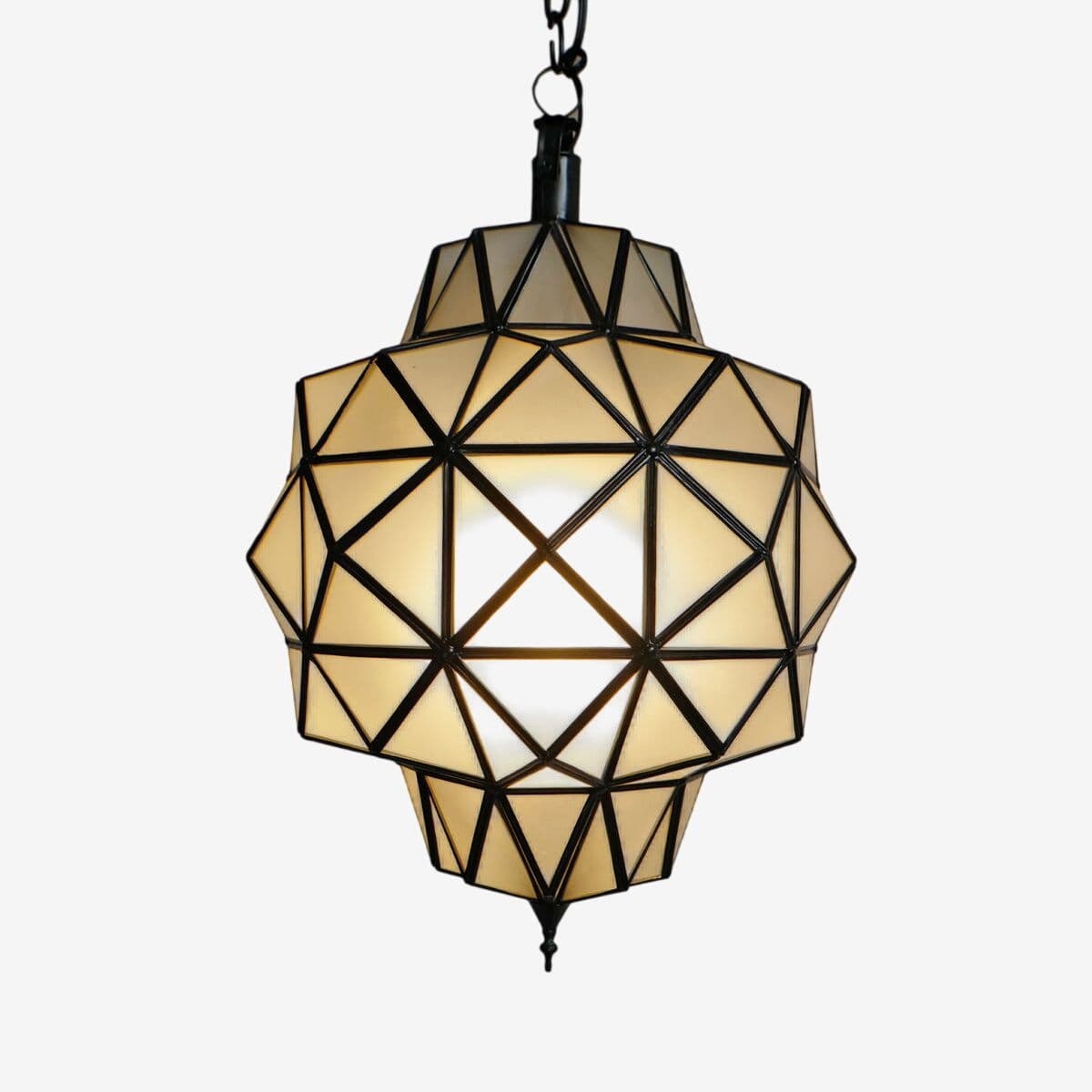 Frosted Prism Stack Pendant - Image 1