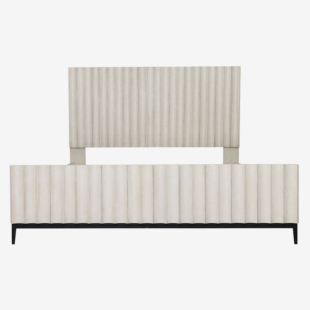 Modern White Wash Oak King Bed - Image 1