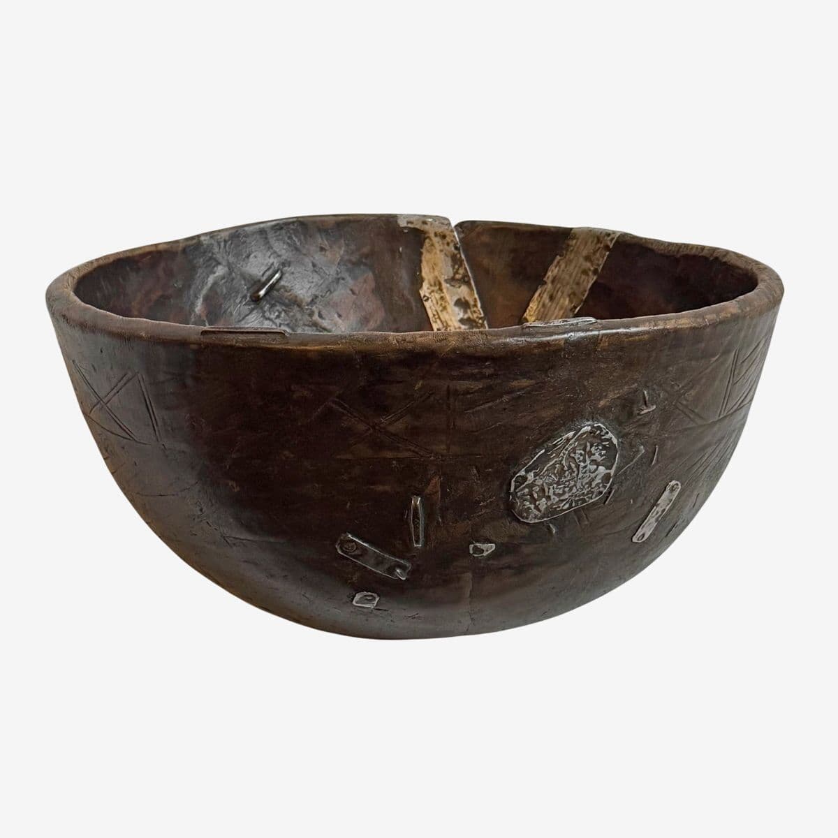 Large Vintage Fulani Wood Bowl