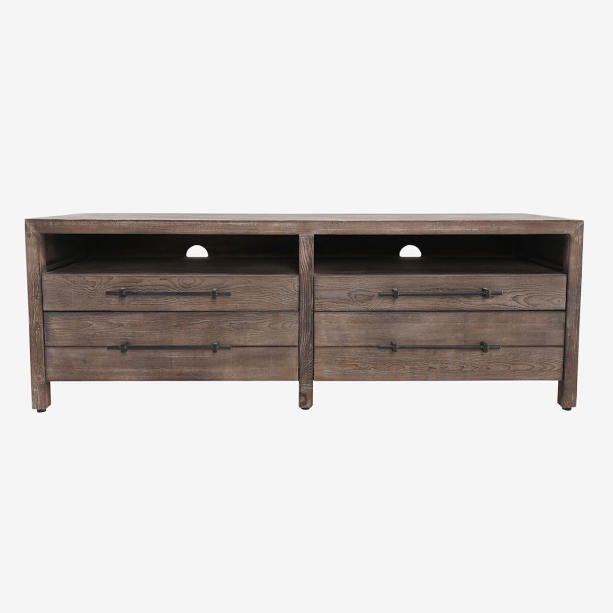 Salvage Barn Wood Media Cabinet - Image 1