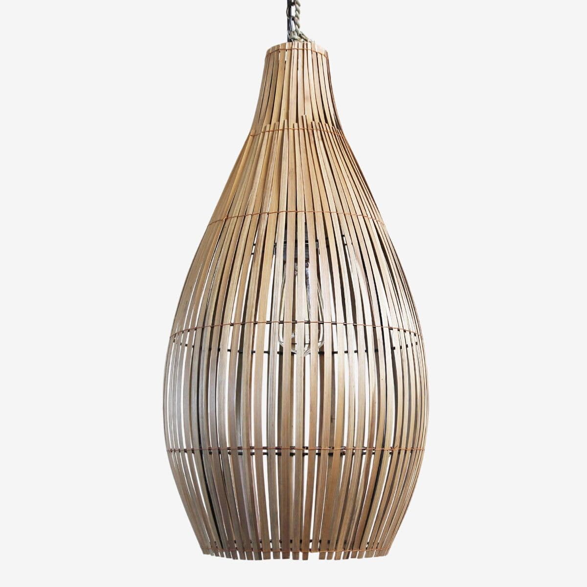 Raw Bamboo Bottle Lantern - Image 1