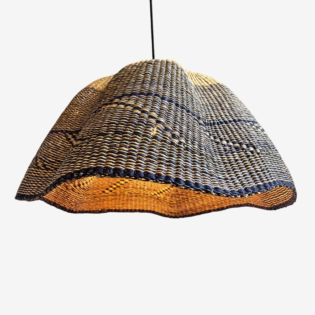 Bolga Wave Basket Light Pendant - Image 1