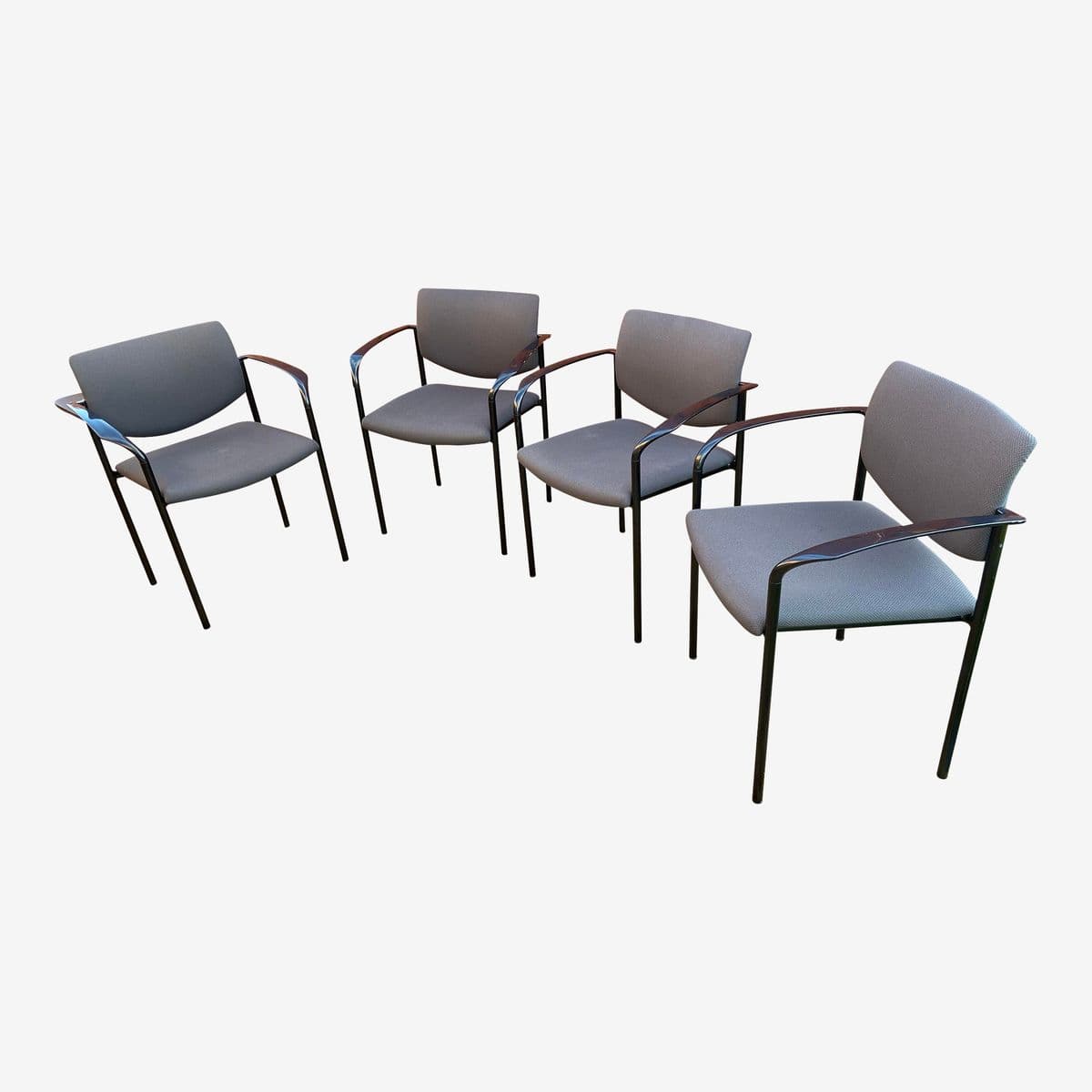 1990s Player Steelcase Stacking Office Chairs - Set of 4 - Image 1