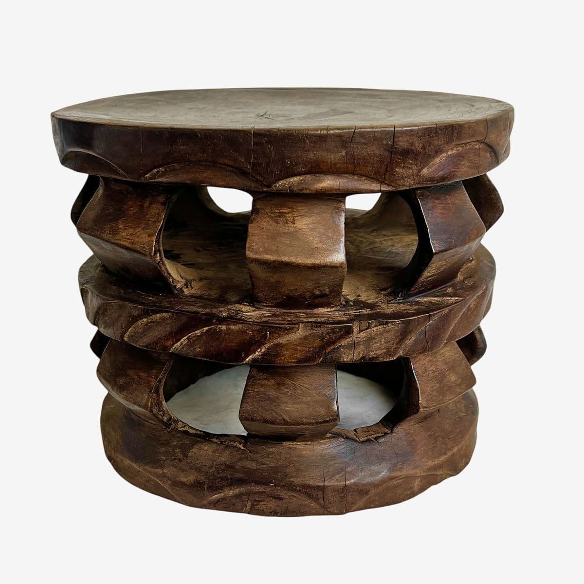 Vintage Dogon Wood Stool - Image 1