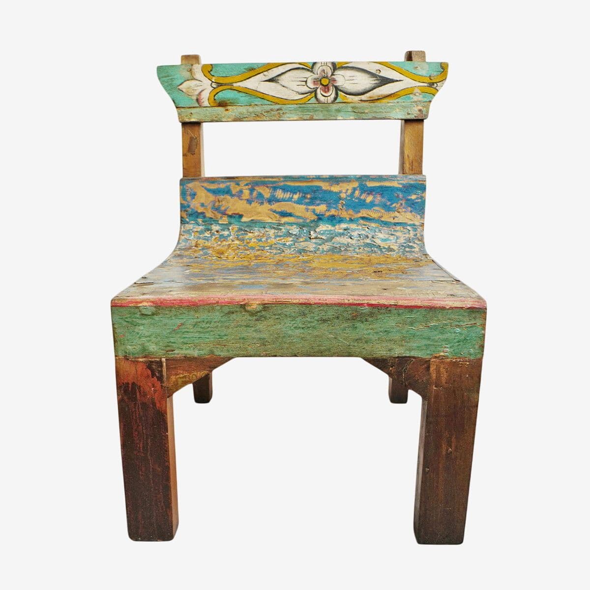 Salvaged Boat Wood Chair - Image 1