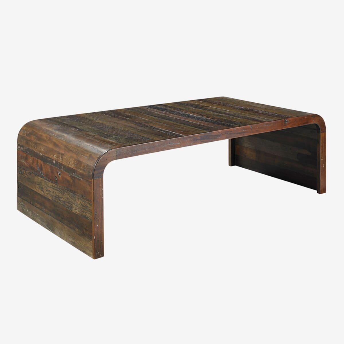 Salvage Wood Waterfall Coffee Table - Image 1