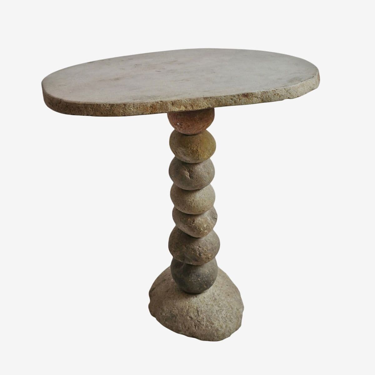 Stacked River Rock Bistro Table - Image 1