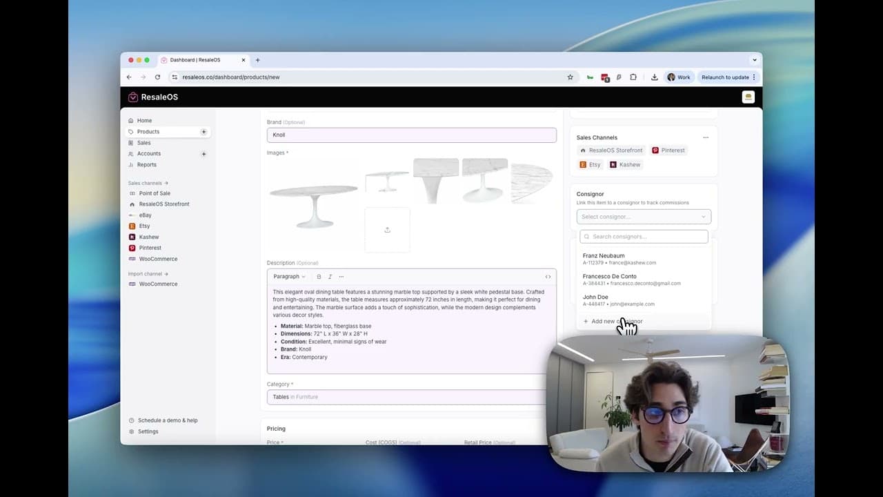How to Create and Crosslist Products on ResaleOS