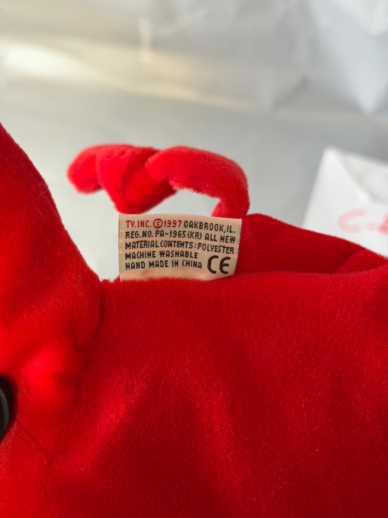 Ty Beanie Baby Red Plush Toy New With Tags Black Bow - Thumbnail 6