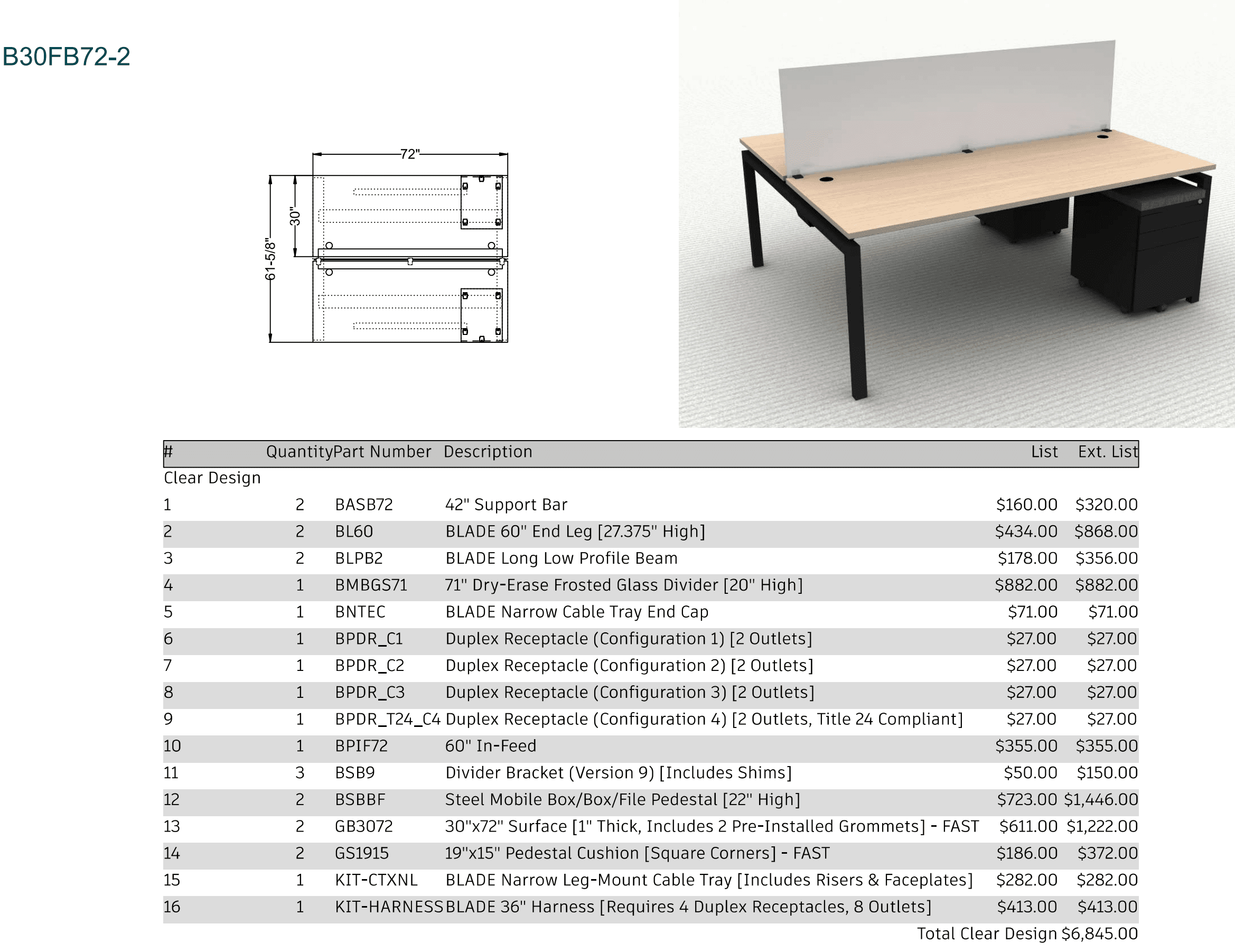 Clear Design Blade Flexible Benching System - Thumbnail 8