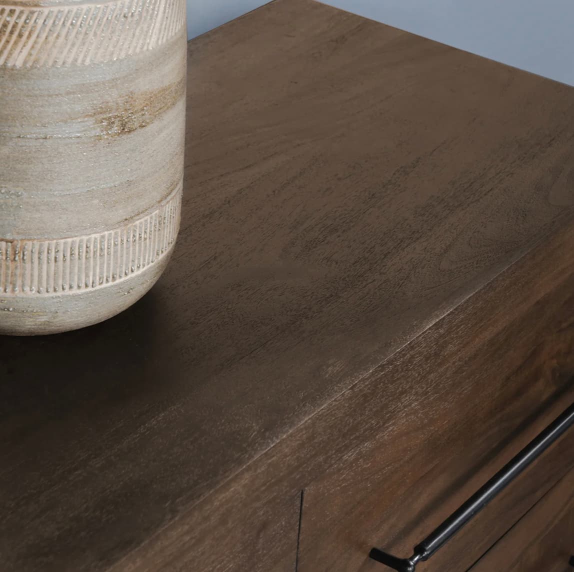 Modern Brown Acacia 9-Drawer Dresser - Thumbnail 12