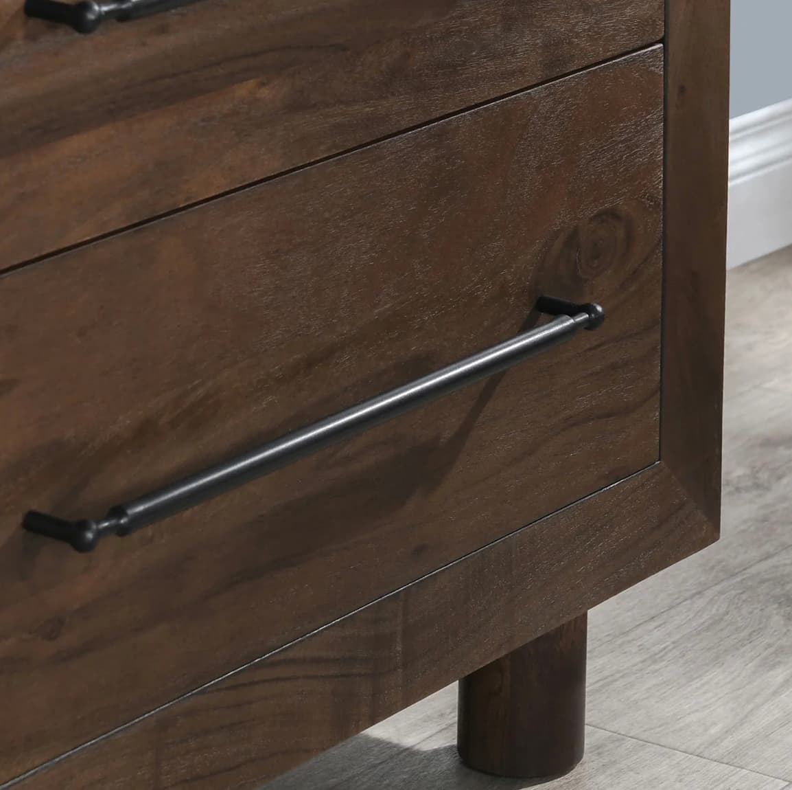 Modern Brown Acacia 9-Drawer Dresser - Thumbnail 13