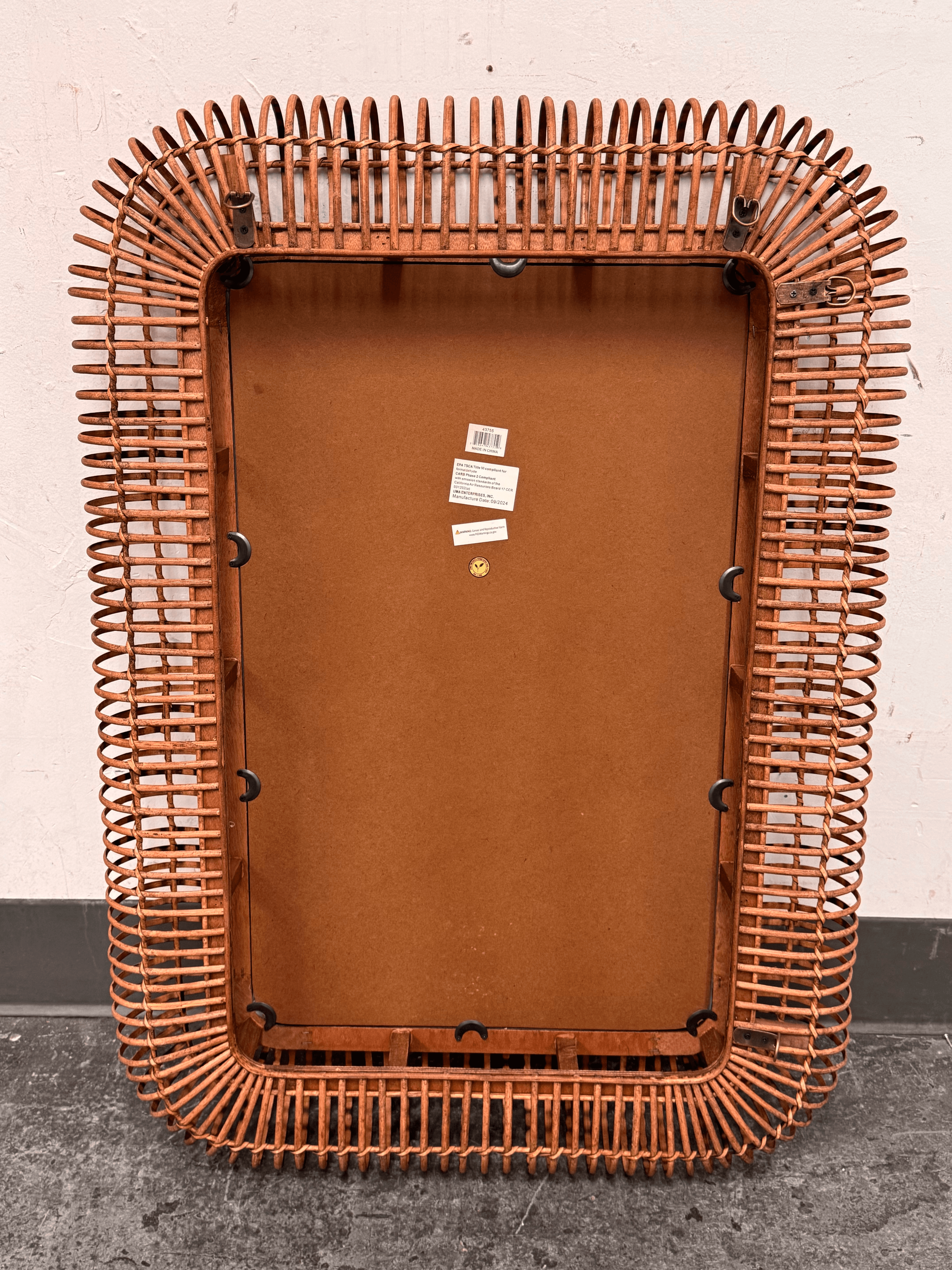 Uma Enterprises Handmade Woven Wall Mirror - Thumbnail 12