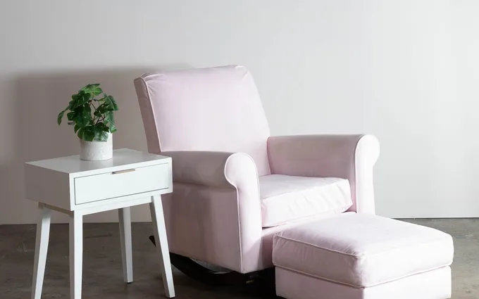 Pottery Barn Kids rocker with ottoman, as photographed
