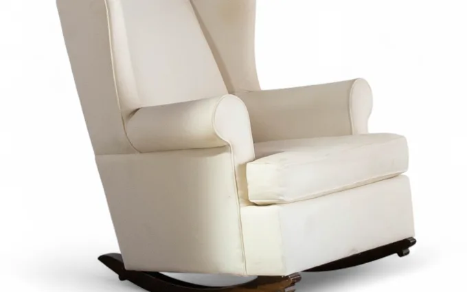 Crate & Barrel upholstered rocker, cut out