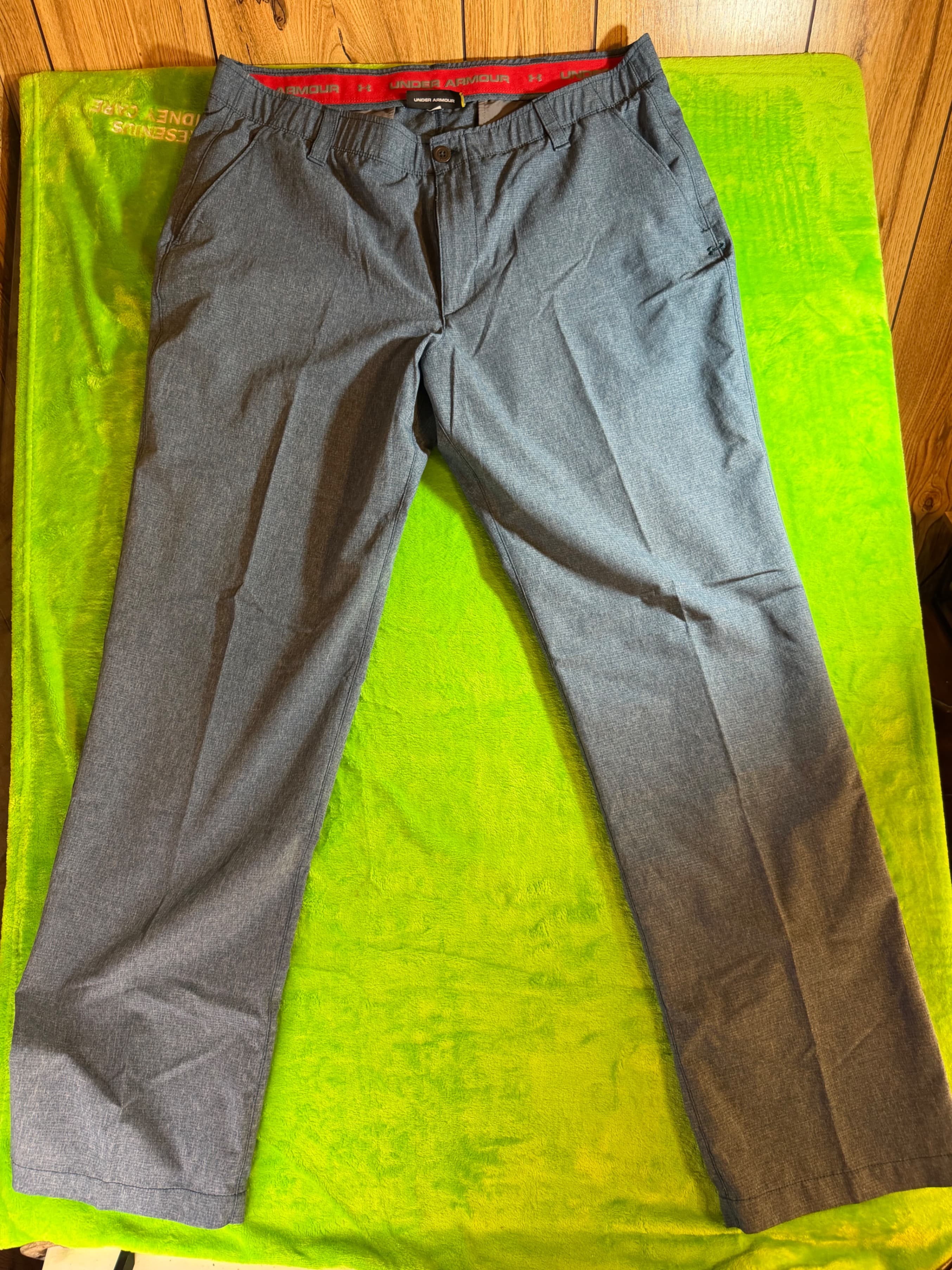 Under Armour Men's Gray Straight Fit Pants - Image 1