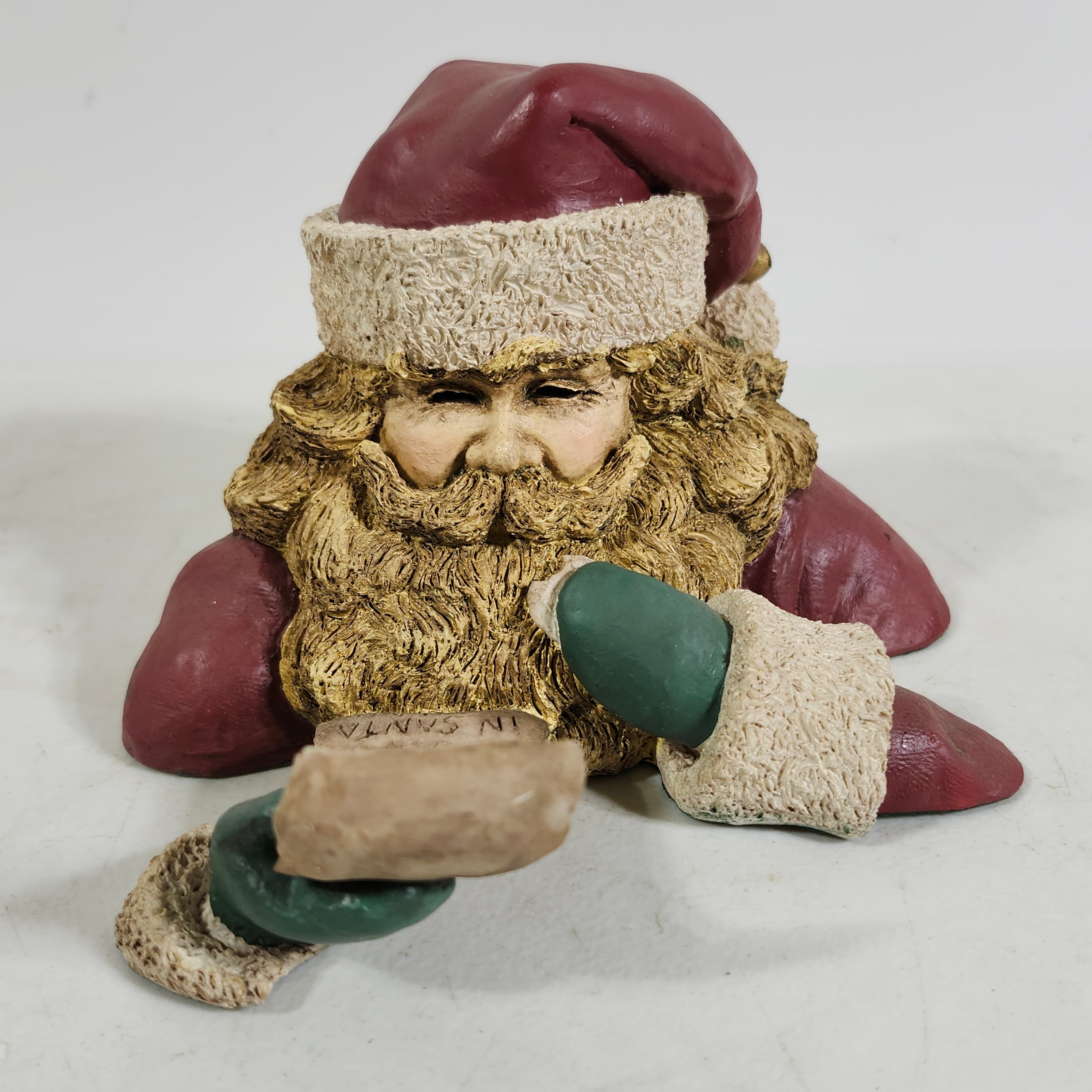 Santa Claus Figurine with List Holiday Decor