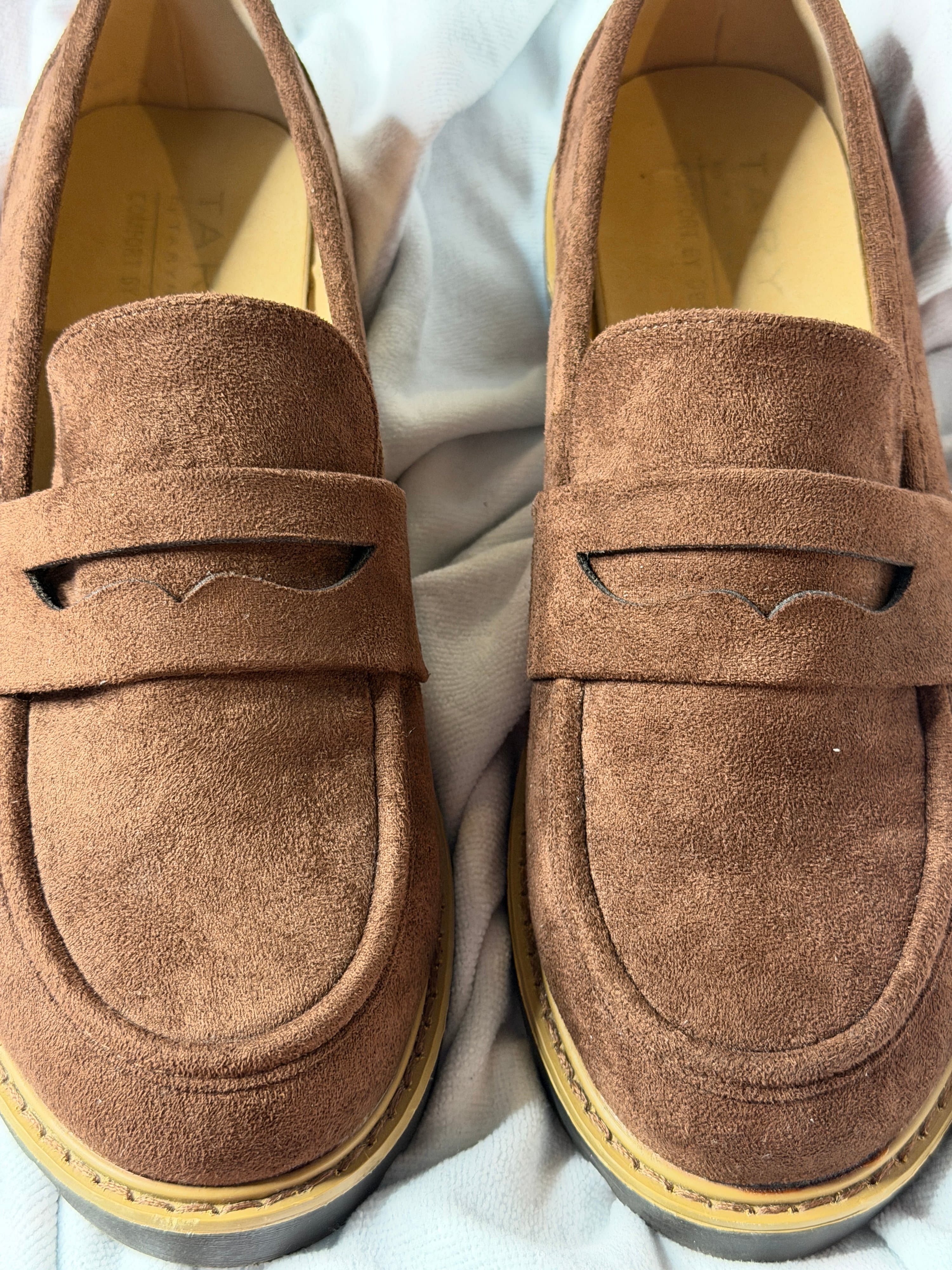 Taryn Rose Women's Brown Suede Loafers Size 8
