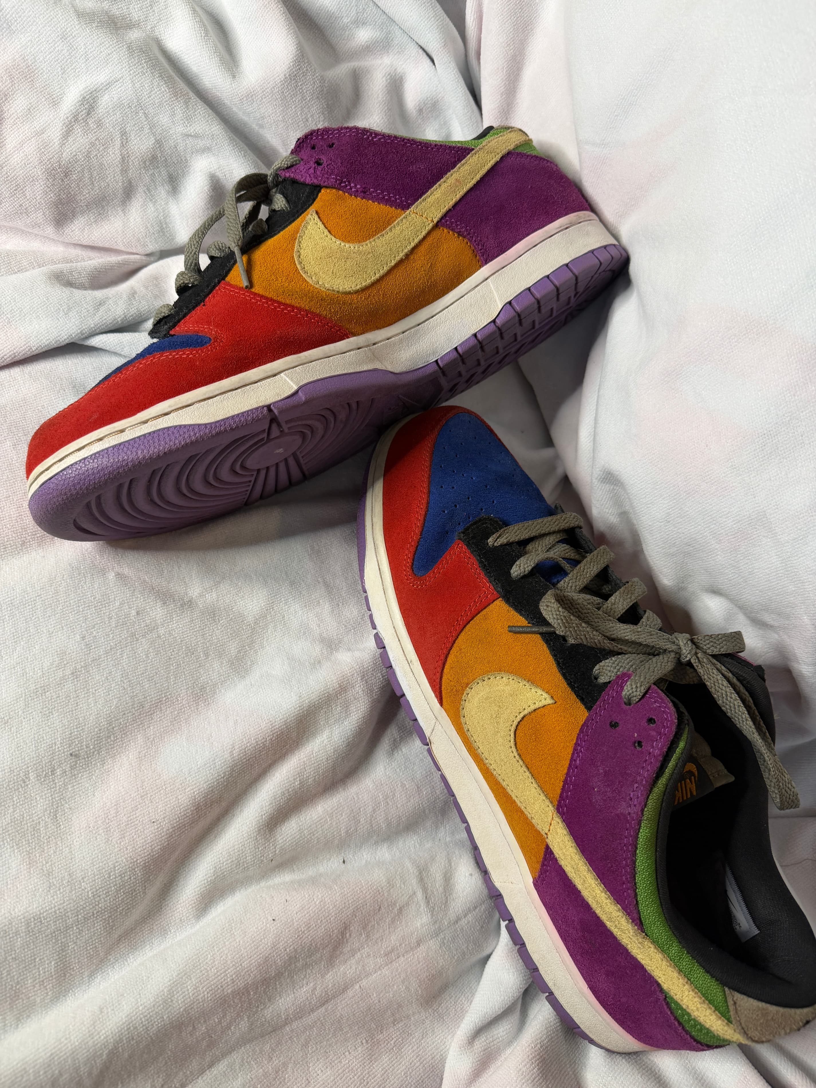 Nike Dunk Low Multicolor Suede Sneakers Size 13