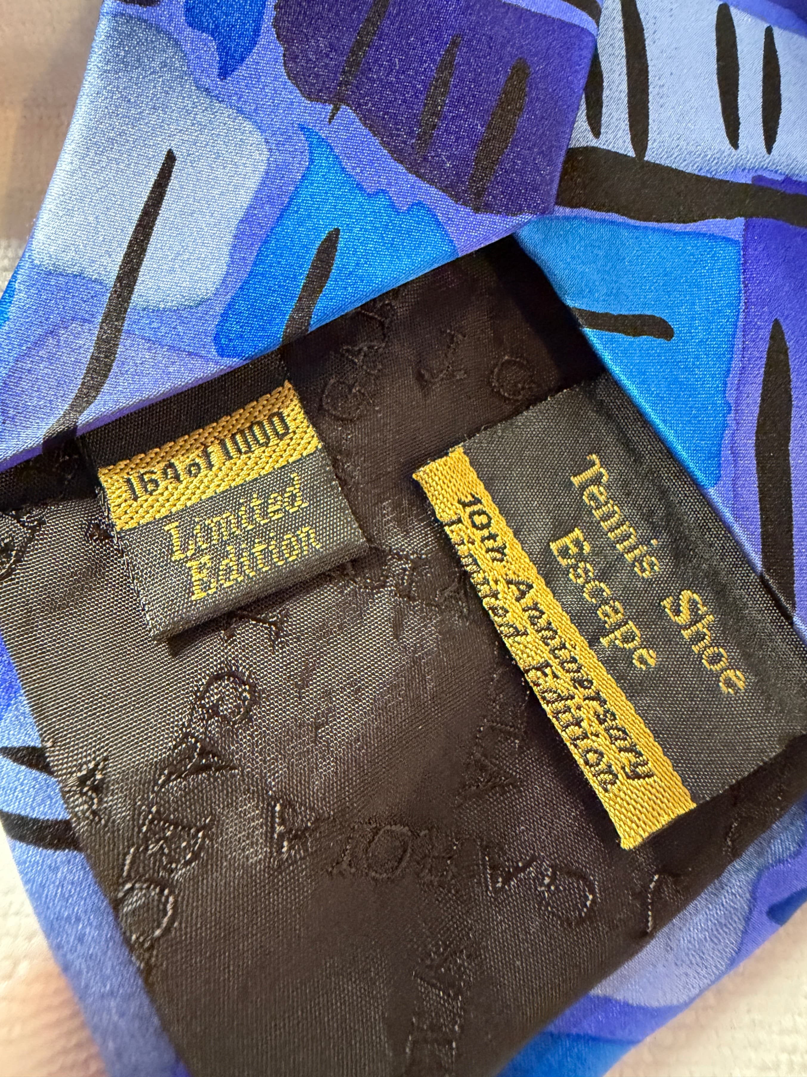 J. Garcia Limited Edition Silk Tie — “Tennis Shoe Escape” (No. 164/1000)