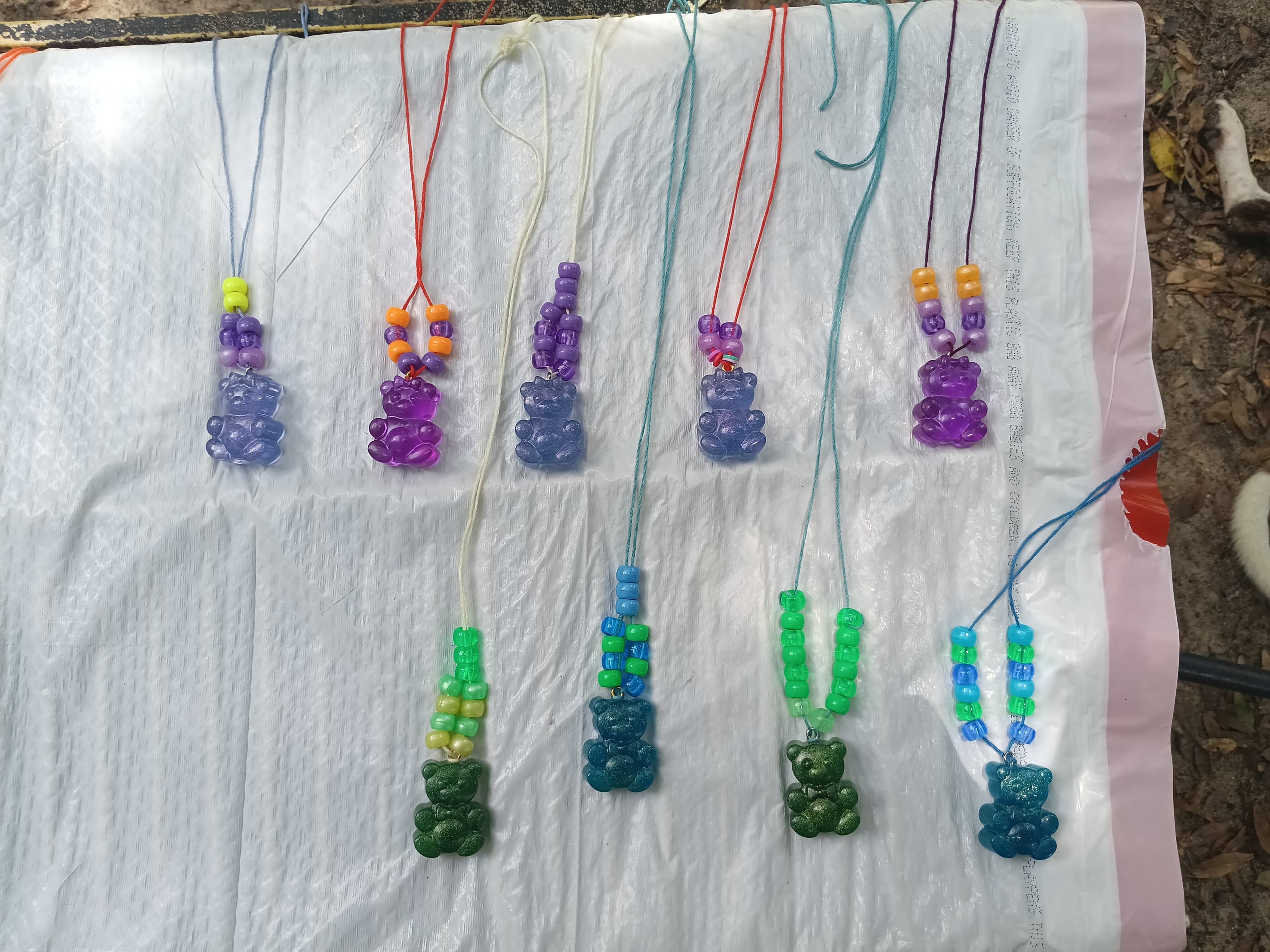 Homemade Resin Y2K Gummy Bear Necklace