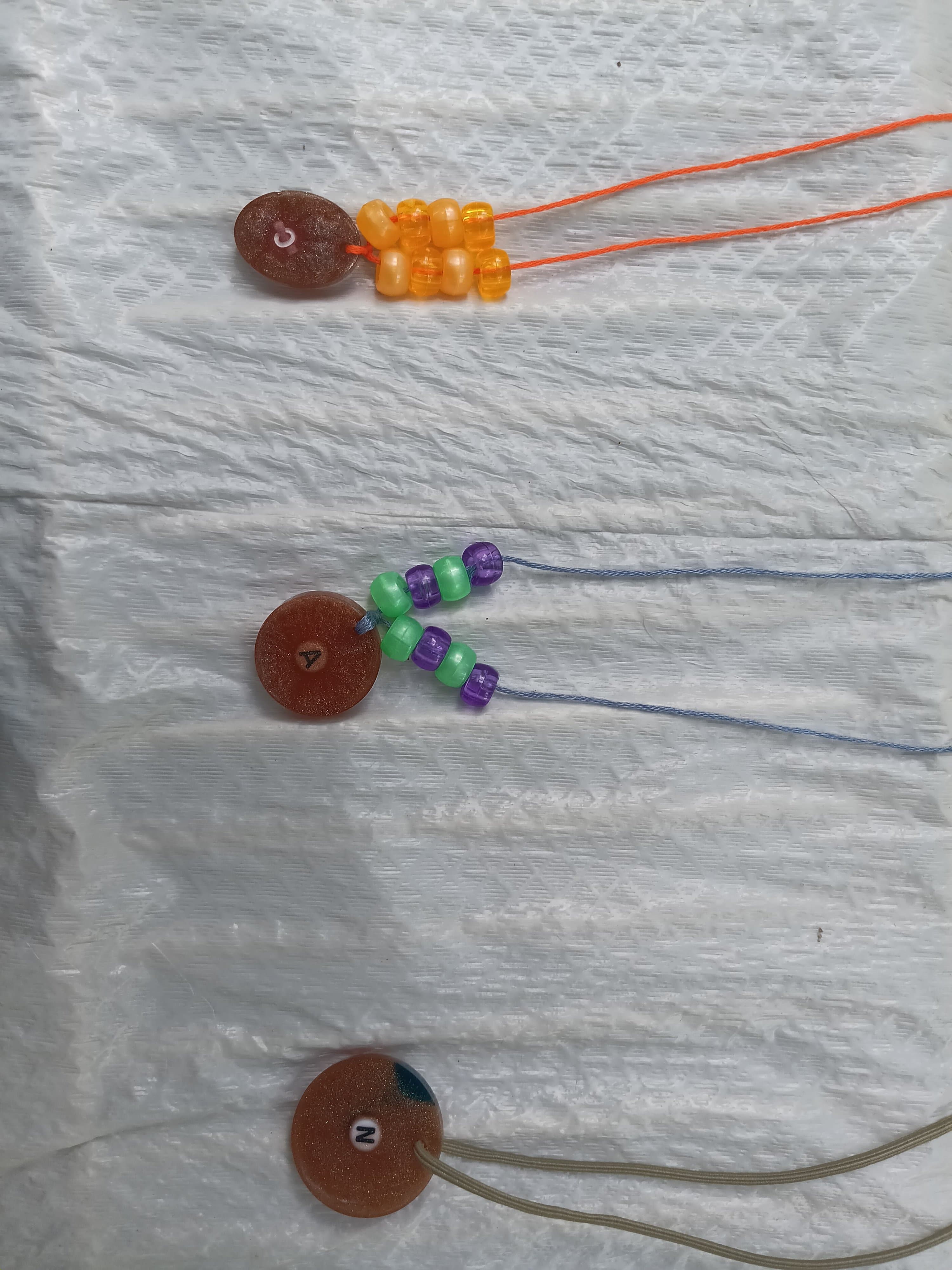 Homemade Resin Initial Pendant Necklace