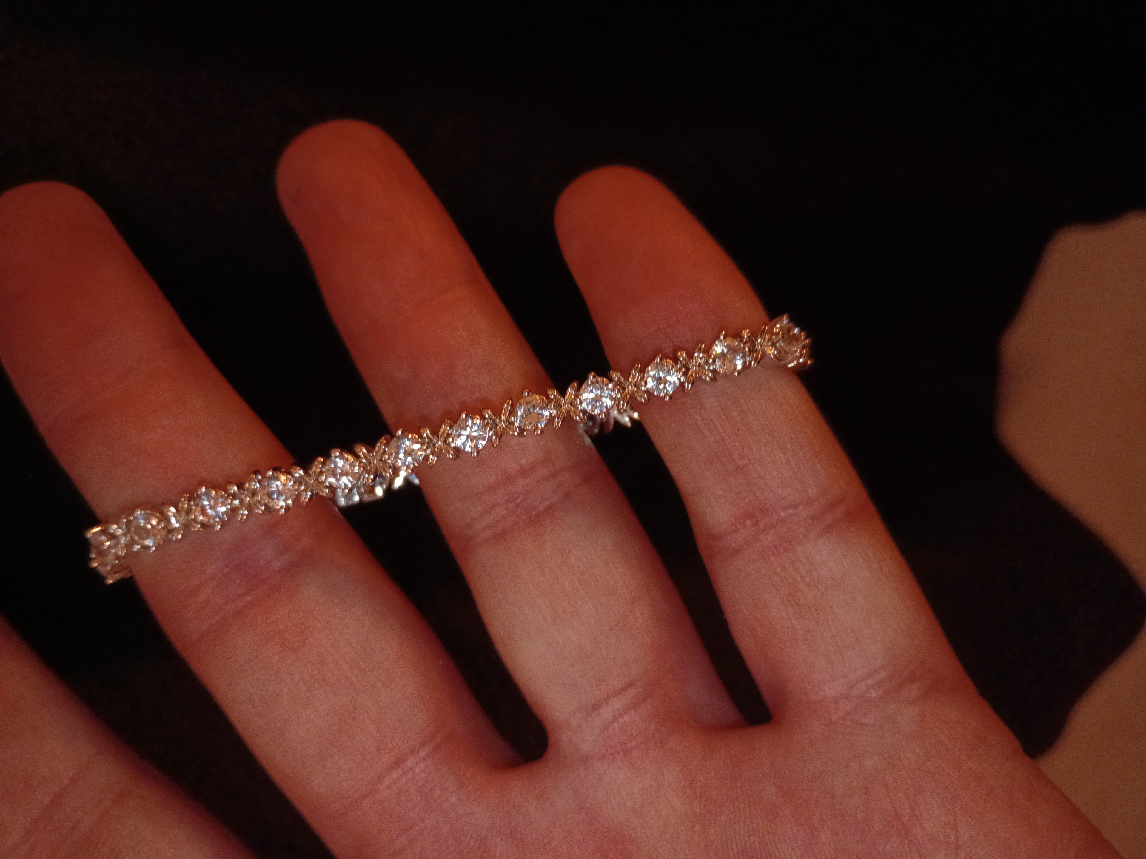 Authentic White Gold Diamond Tennis Bracelet 6.5ct