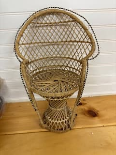 Miniature Wicker Peacock Chair