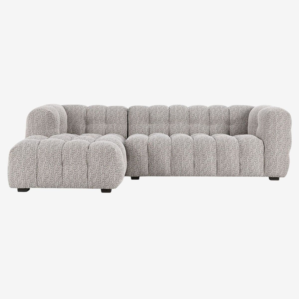 Heather Grey Tufted Sectional
