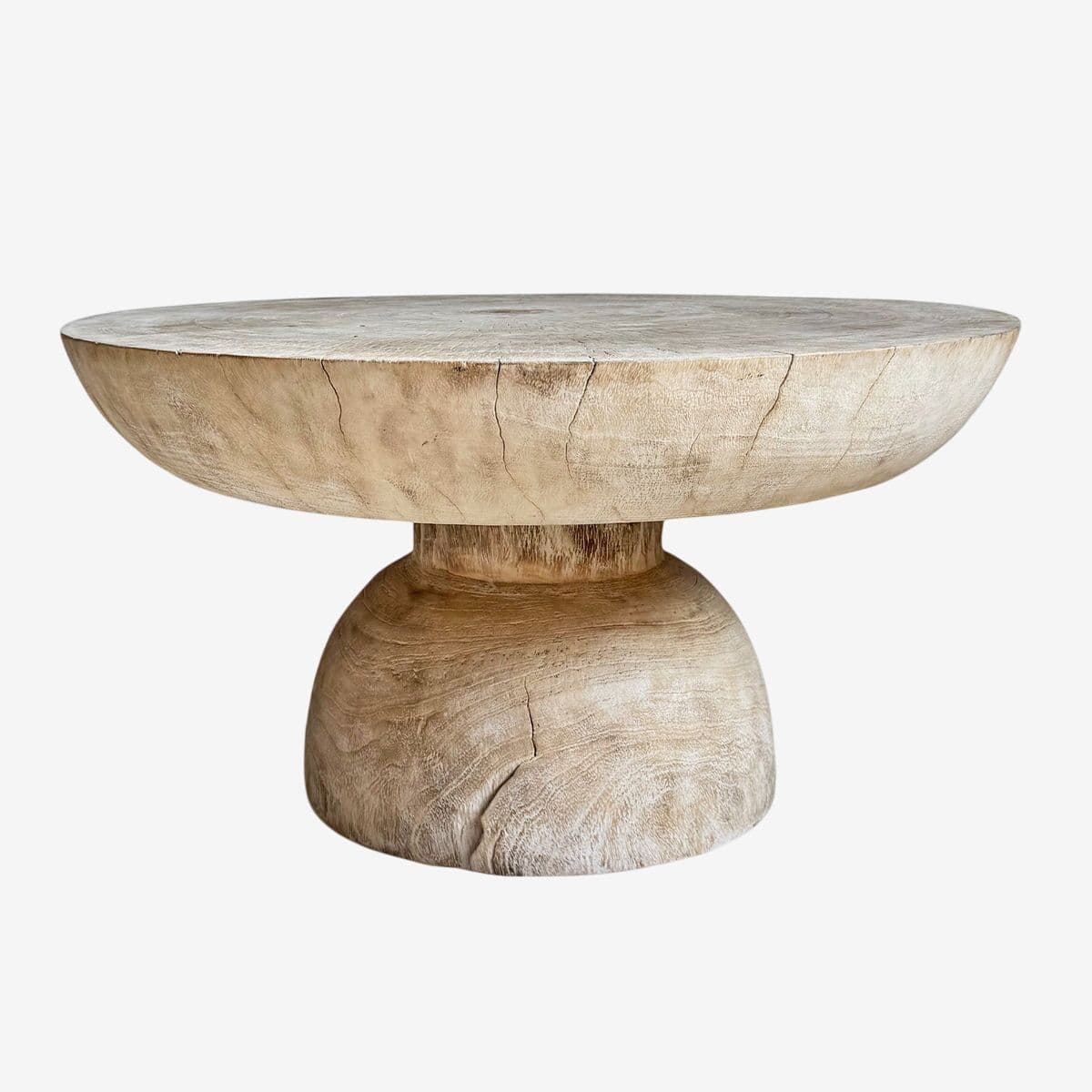 Round Bleached Milan Coffee Table