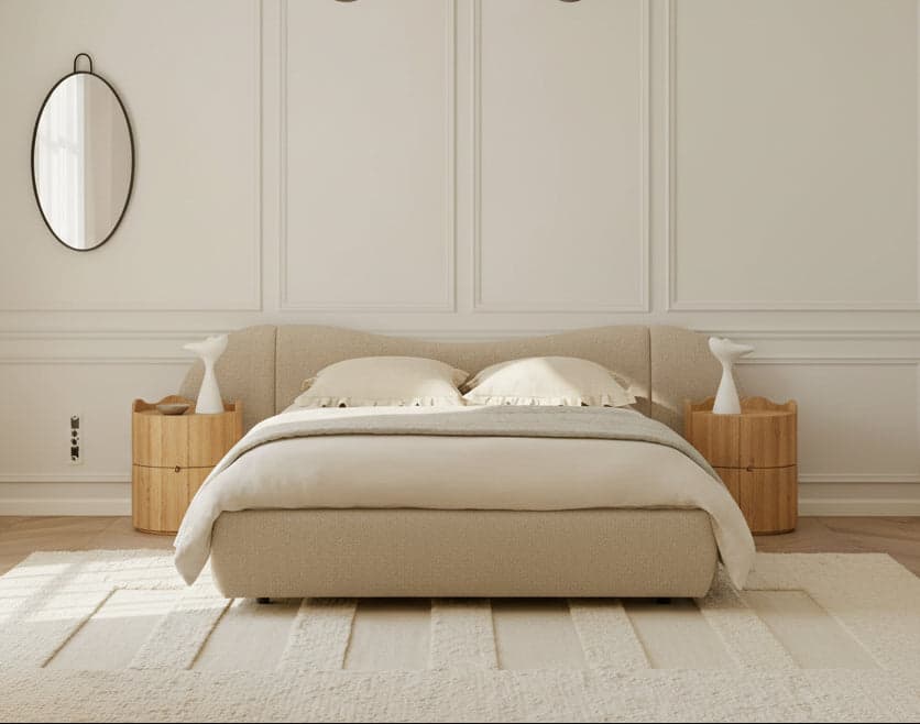 Pair (2) Lulu and Georgia Curved Front Ripple Nightstand FFW-1152 - Image 1