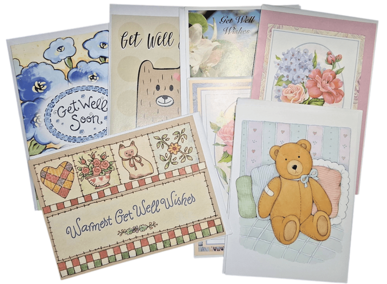 Get Well Lot of 15 Cards with Envelopes New Unused Open Package - Image 1