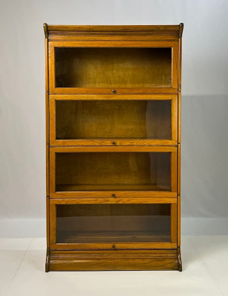 Antique Gunn Furniture Co. Attributed 4-Stack Oak Barrister Bookcase - Image 1