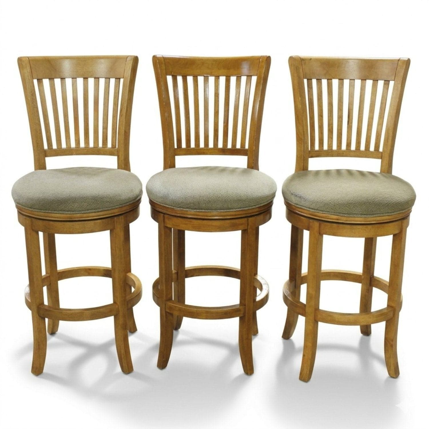 Hillsdale Furniture Trio of Wooden Swivel Bar Stools - Beige - Image 1