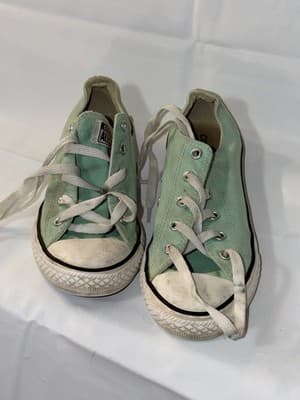 Converse All Star Low Top Green Canvas Women's Athletic Sneakers 336565F - Image 1