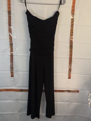 White House Black Market Black Jumpsuit S & Eyeshadow Brown Lace Romper M - Image 1