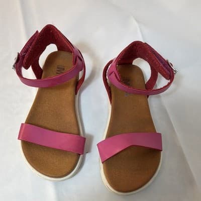 MIA Girls Pink Buckle Ankle Strap Flat Sandals Open Toe Casual Summer US Size 10