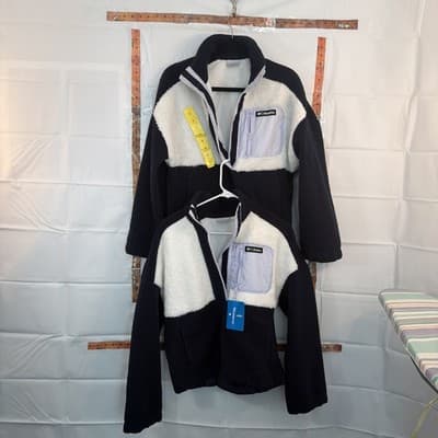 Columbia Women's Lodge Sherpa Pullover, Navy Blue and White, 2 avail in Size SM