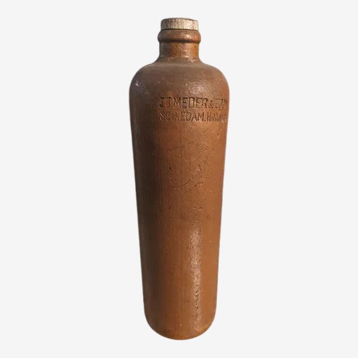 Mid 1800's J. J. Meder & Zoon Scheidam Holland Dutch Clay Gin Bottle Collectable - Image 1