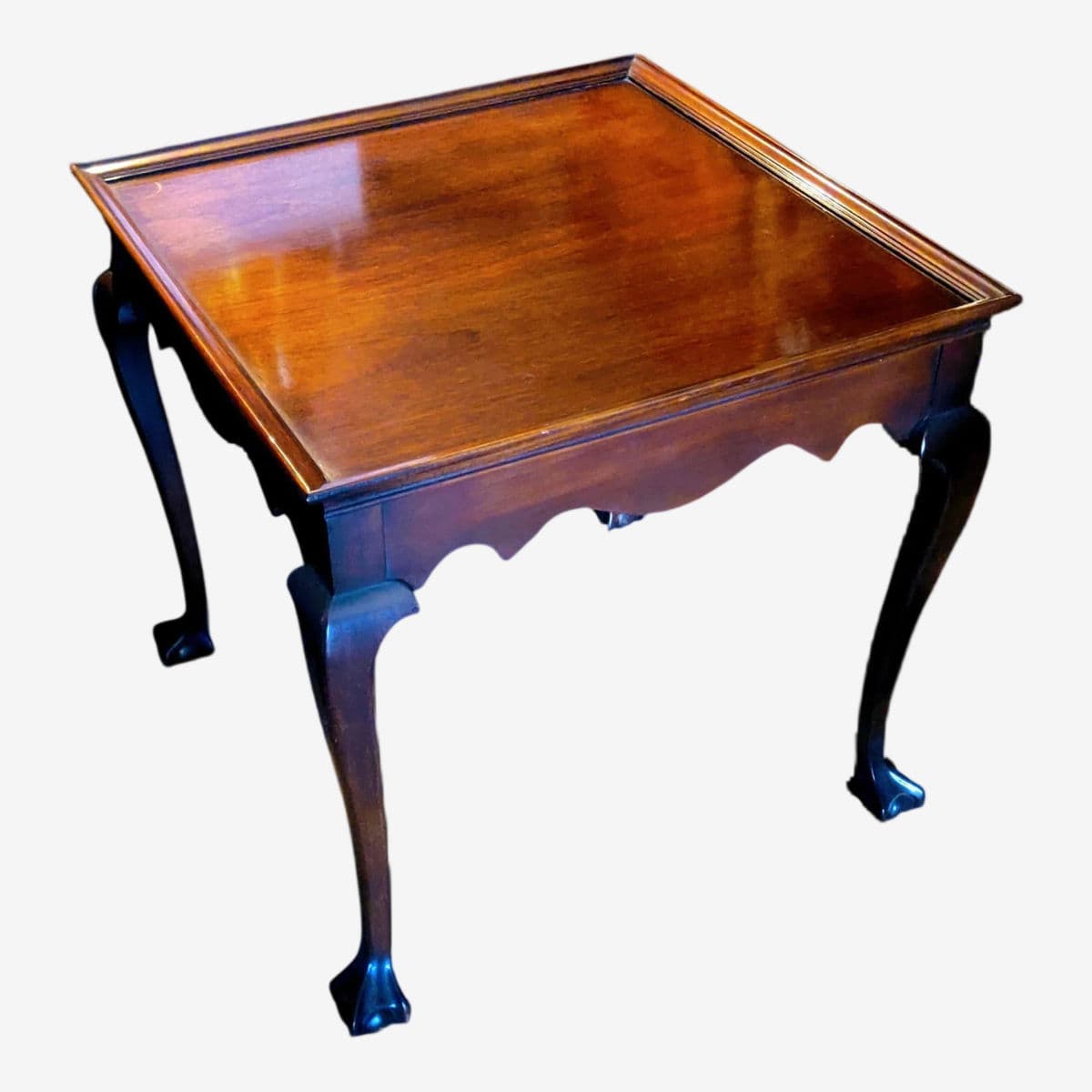 1984 18th Century by Drexel Heritage Cherry Wood Square Side Table - Image 1