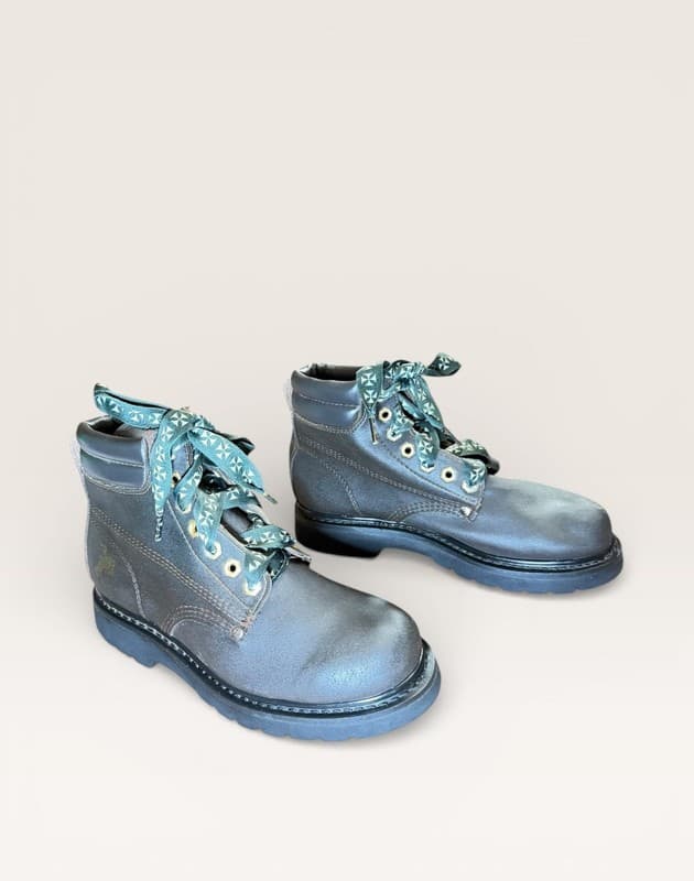 Gauchos Leather Lace-Up Work Boots Size 8 - Image 1