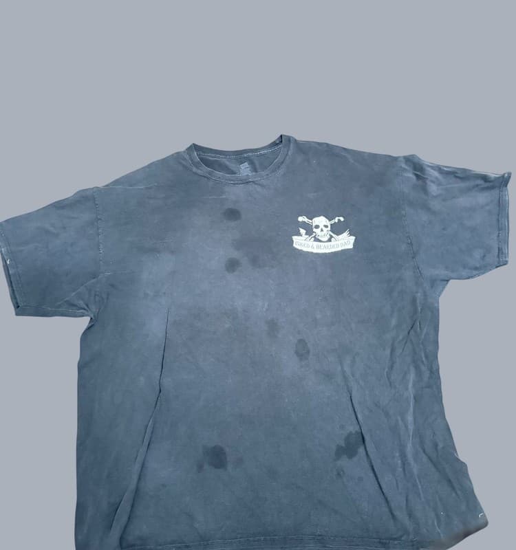 Vintage Inked & Bearded Dad Graphic T-Shirt Beast Official Title - Image 1